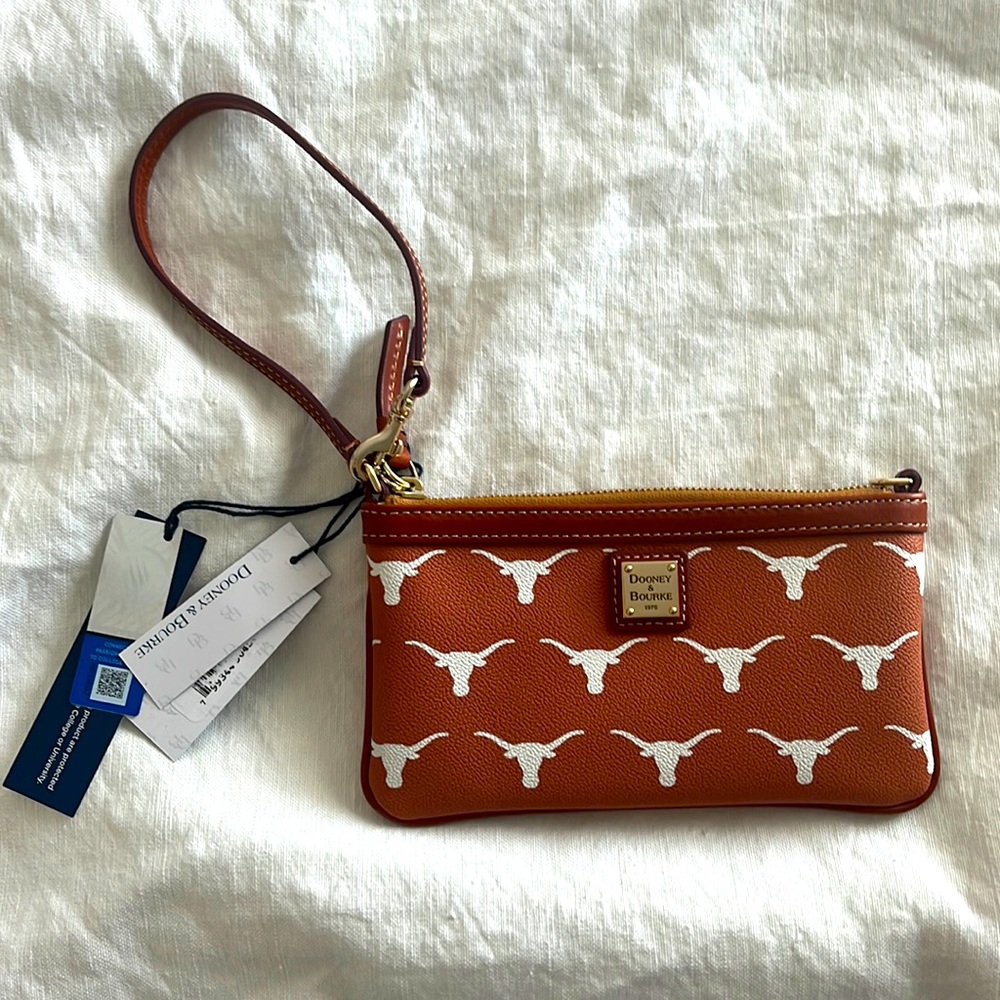 Brand new (tags still on) Dooney & Burke University of Texas wristlet